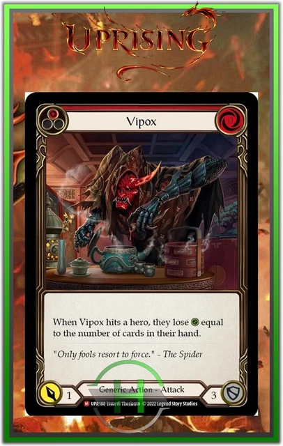 Vipox Red - FAB:Uprising - UPR188 - Carte Officielle Anglaise