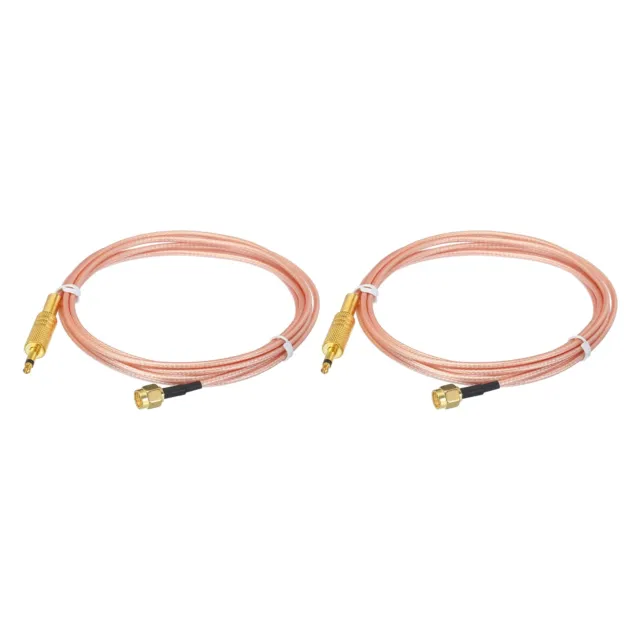 RG316 Coaxial Cables SMA Male to 3.5mm TS Male 5.9FT Orange 2Pcs