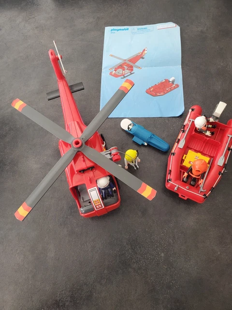 PLAYMOBIL VINTAGE CITY bateau zodiac plongeur scaphandrier set 3348 de