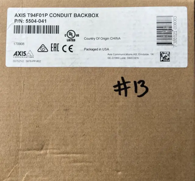 Axis T94F01P Conduit Backbox 5504-041