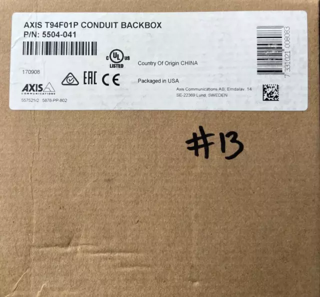 Axis T94F01P Conduit Backbox 5504-041