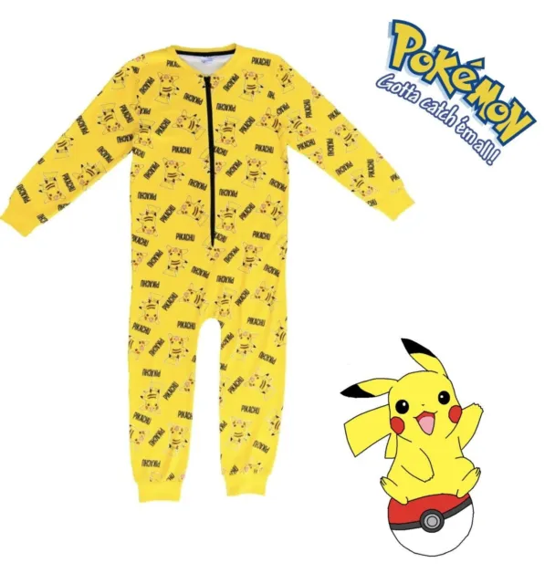 Tuta da notte Pokemon 1Onesie Pile Pikachu Charmander Ragazzi Abbigliamento 5-12 Anni 13