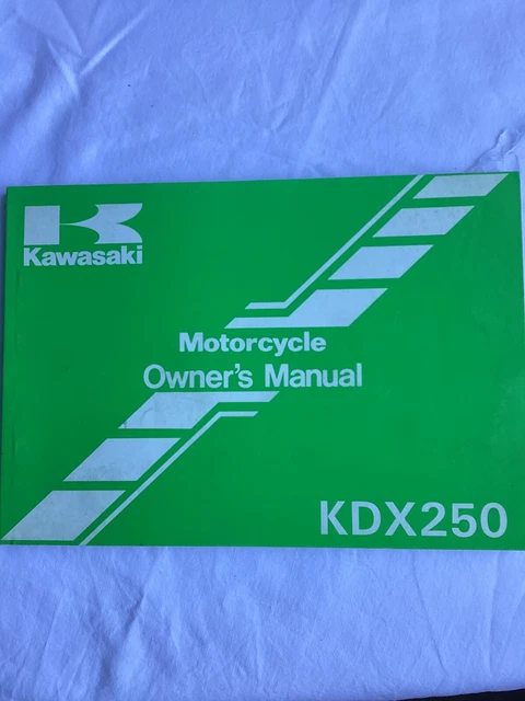 Kawasaki KDX250 D1 owners manual