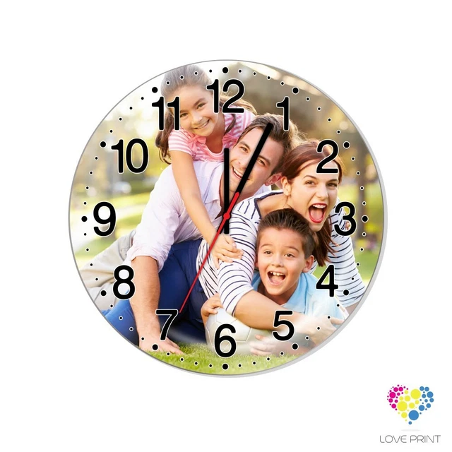 Orologio Da Parete In Legno Personalizzato Con Foto - Stileitaliano 25x25cm - Regalo Unico Per La Casa, Compleanno, Matrimonio