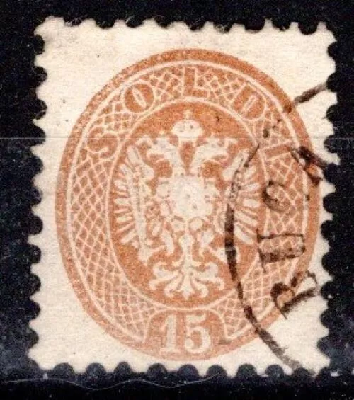 Levante/Rumänien 1864: 15 Soldi (ANK 23) gestempelt "Bucarest" (ANK 60 €)
