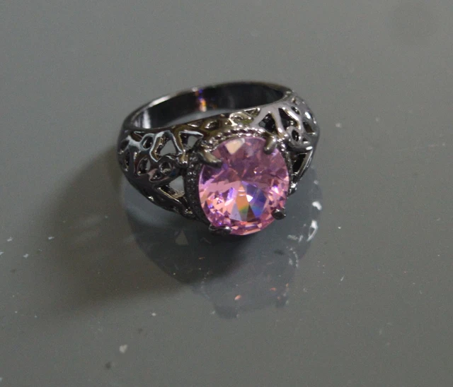 Bague Homme Ou Femme En Zirconium Noir - Taille 62 (USA 10) - Cristal Et Alliage