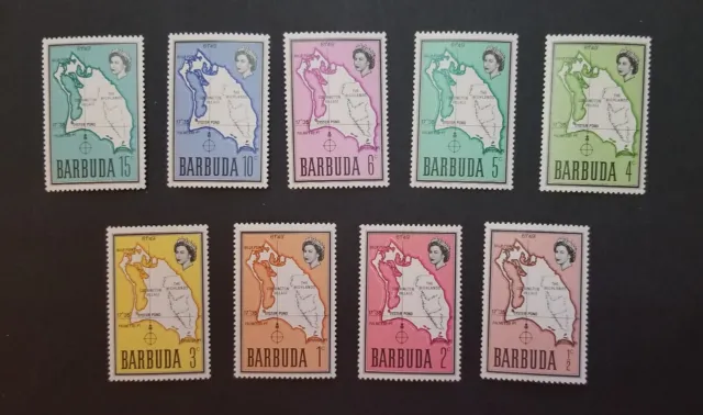 BARBUDA 1968 Stamp Map Set MINT MNH OG Unused T2470
