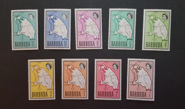 BARBUDA 1968 Stamp Map Set MINT MNH OG Unused T2470