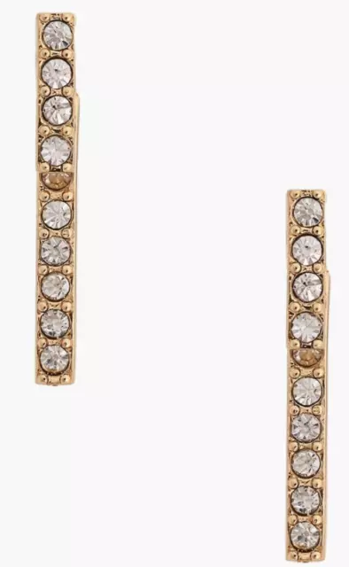 Rebecca Minkoff Womens Gold Gem Hex Drop Earrings 1851 3