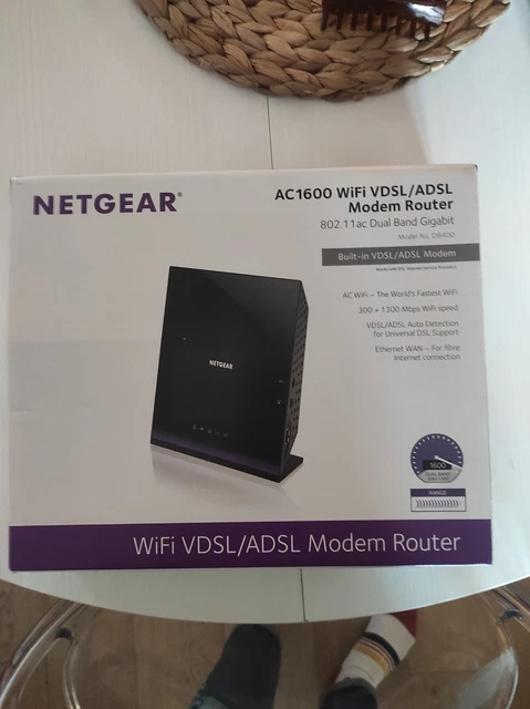 NETGEAR AC1600 WiFi VDSL/ADSL  + Modem Router- mod. D6400 - COME NUOVO