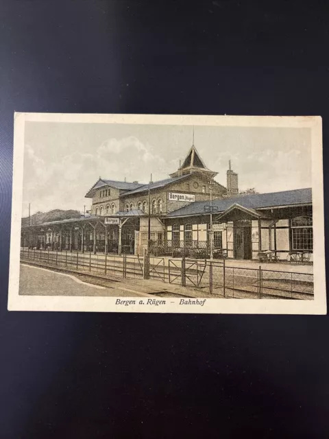 AK Bergen auf Rügen, Bahnhof , Vor 1945