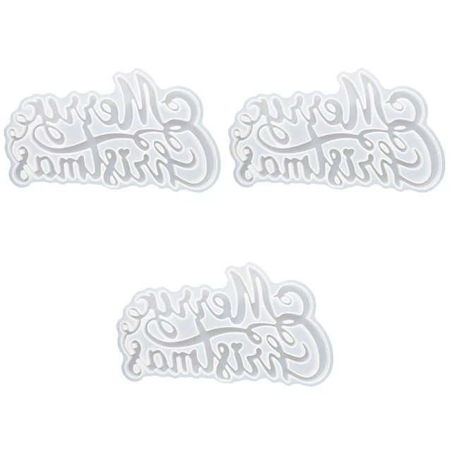 Set 3 Weiß Kieselgel Anhänger Silikonform Kind 3d Formen Für Weihnachtszeichen
