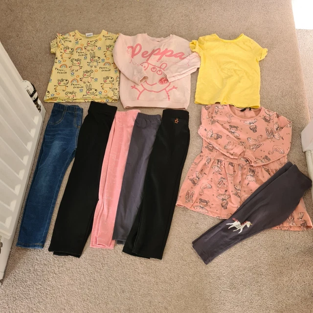girls clothes leggings bundle 4-5 years