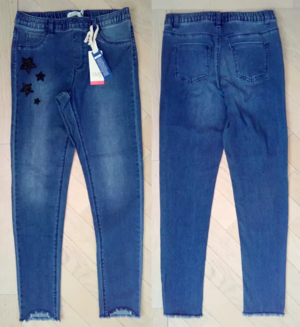 OVS KIDS TROUSERS GIRL BLUE 164 cm 13 YEARS / PANTALONI BLU BAMBINA 13 ANNI