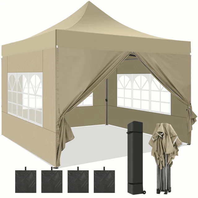 Pavillon Wasserdicht 3x3M Faltbar Festzelt Gartenpavillon Partyzelt UV-Schutz