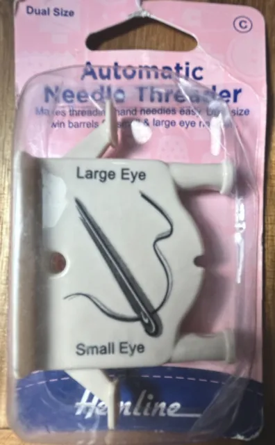Needle Threader by Hemline  Large & Small eye Needle threading Aid - Hand sewing