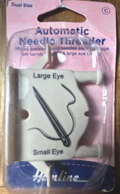 Needle Threader by Hemline  Large & Small eye Needle threading Aid - Hand sewing