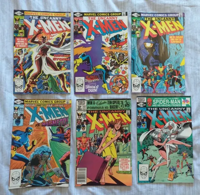 Uncanny X-men 1981 6 comic run lot 147 148 149 150 151 & 152