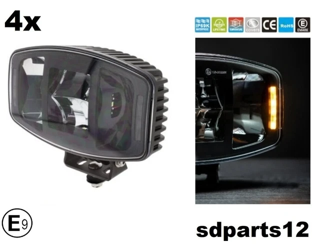 4x Fero da Lavoro LED 100W 25cm 10000LM Fuoristrada Auto