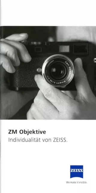 Zeiss Prospekt 2013 12/13 D ZM Objektive brochure lenses prospectus broschyr