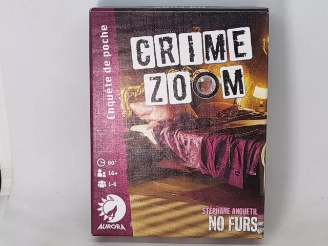 Jeu de société Aurora Crime Zoom No Furs jeu de cartes d'enquète