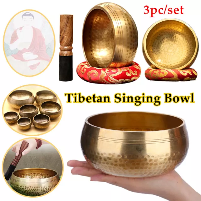 Tibetan Singing Bowl Yoga Meditation Chakra Therapy Handmade AMAZING SOUND NEPAL