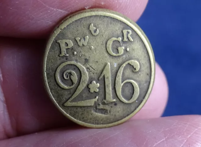 Rare Antique George III Brass Weight for 1/2 Guinea Coins W1901 (G), Very Nice