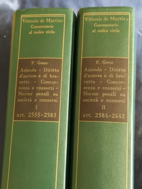 Vittorio De Martino Commentario Al Codice Civile 1974 2 Tomi