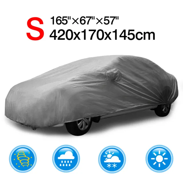 Small Full Car Cover 165 inch UV Breathable Protection Dust Resistant For Sedan