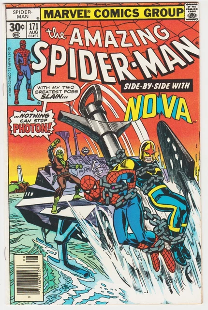 Amazing Spider-Man #171 Nova, Photon! Aug 1977
