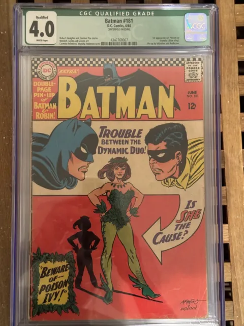 Batman #181 CGC 4.0  1966 1st Appearance of Poison Ivy - Missing Centerfold