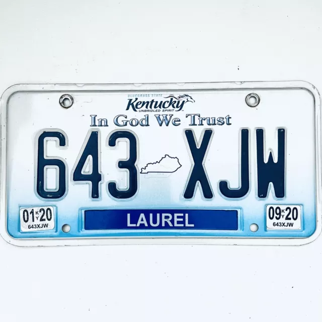 2020 United States Kentucky Laurel County Passenger License Plate 643 XJW