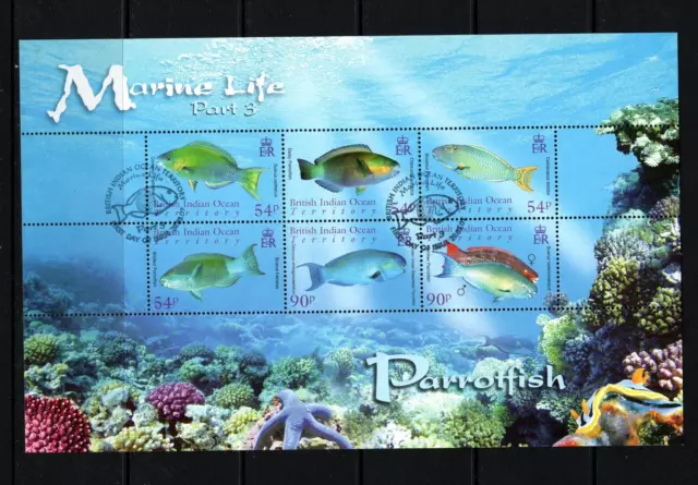 British Indian Ocean Territory - 2007 Marine Life (3rd Series) Mini Sheet Used