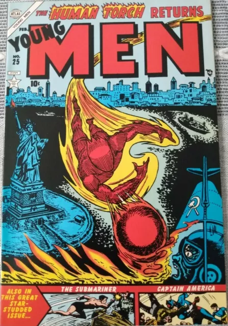 Young Men #25 : The Human Torch Returns ATLAS Comic 1994 2nd Printing VF/NM