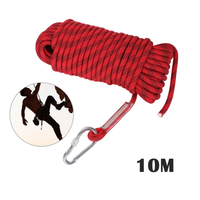 10m Tree Rock Climbing Rope Outdoor Mountain Safety Rescue Auxiliary  Cord