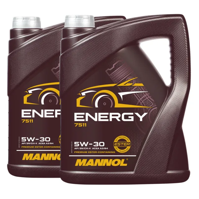 5W 30 MANNOL Energy Motoröl 10 2x5 Liter MB 229.5 / BMW LL 98 / VW 505 / 502 Öl