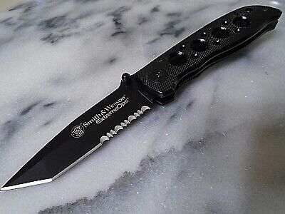 Smith & Wesson Extreme Ops Tanto Pocket Knife Folder 7Cr17 Black CK5TBSCP-C New