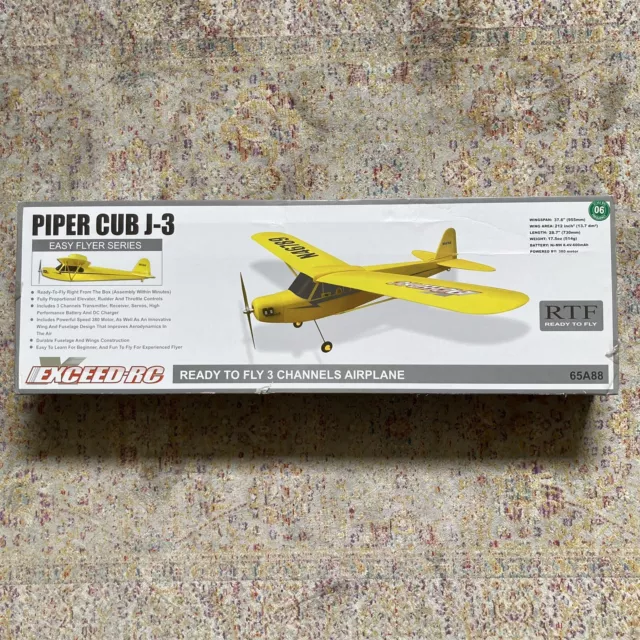 Exceed RC Piper Cub j3 Airplane NEW OPEN BOX one battery