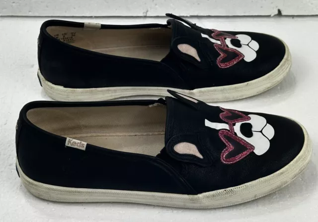 Keds Kate Spade Big Kids Double Decker Francois Slip-ons Black 4M 2