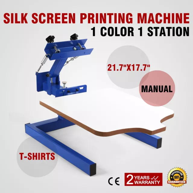 1 Color 1 Station Silk Screening Screenprint Press Screen Printing Machine