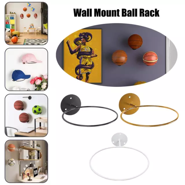 Ball Rack Basketball Wall Storage Display Holder Wall-mounted Universal} J79C