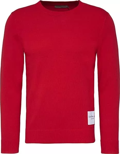 Maglione girocollo Ck Calvin Klein Jeans sonat slim rosso