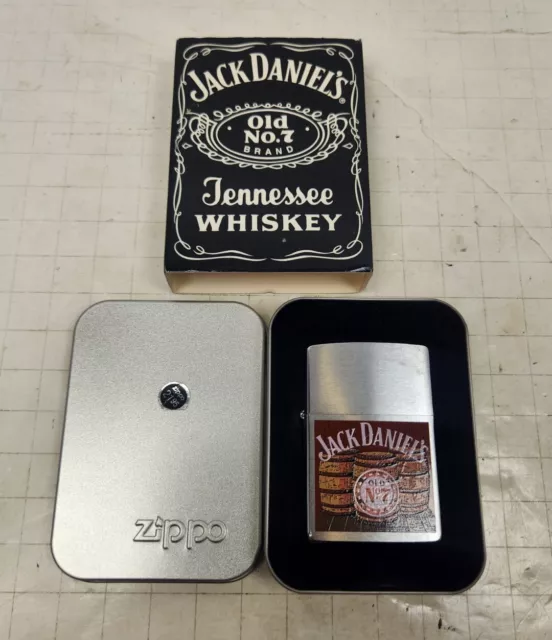 Zippo Brass Lighter (D XIV) JACK Daniels Barrels Unfired New
