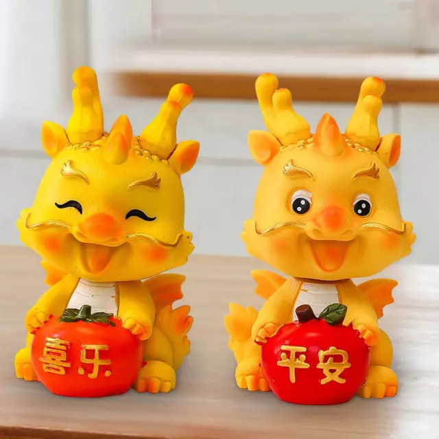 Dragon Figurine Fortune Ornament Car Dashboard Decor Lightweight Collectible