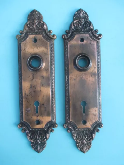 Vintage Antique Metal Victorian Eastlake Door Knob Plate Set