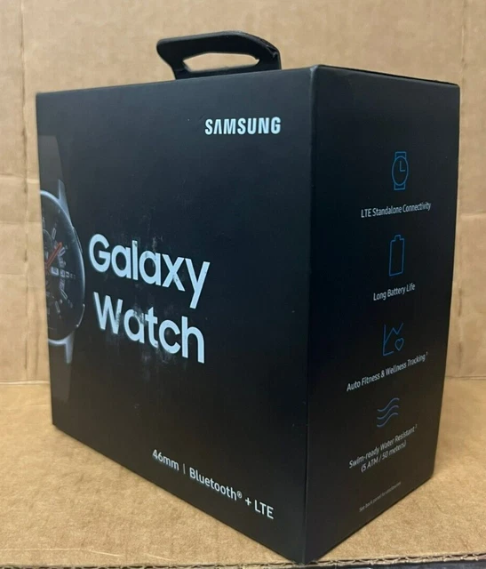 SAMSUNG GALAXY WATCH SMR805U LTE 46mm Silver Case Black Strap