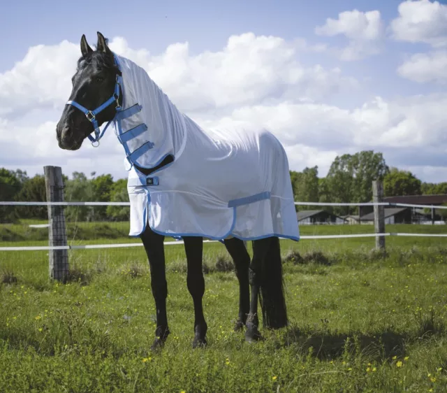 Ekkia Riding World Fly Rug, Mesh Sheet,  Horse Turnout Rug, Full Neck, Summer