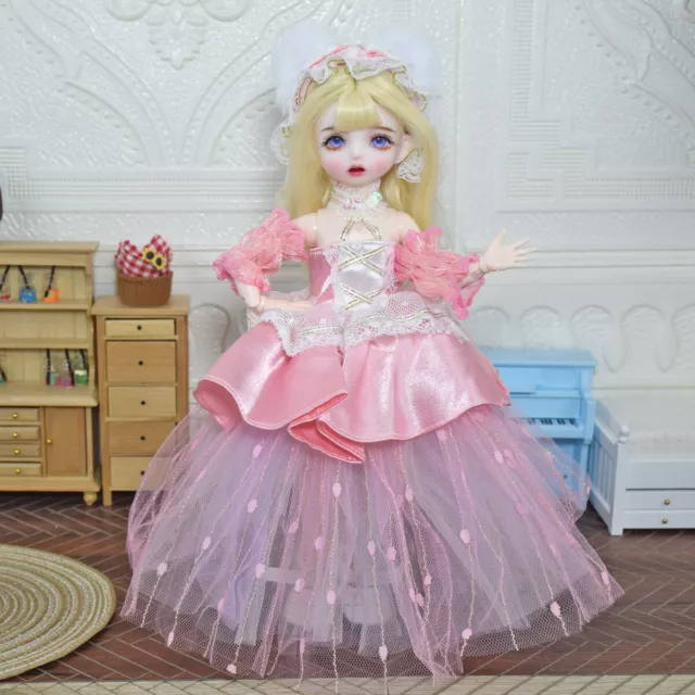 30cm Mini BJD Doll Lovely Ball Jointed Body Girls Dolls Toddler Kids B-day Gift