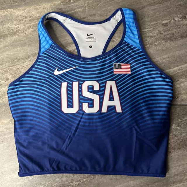 Nike Pro Elite USA Women Track Sport Bra Top 898161-XXX Size Small