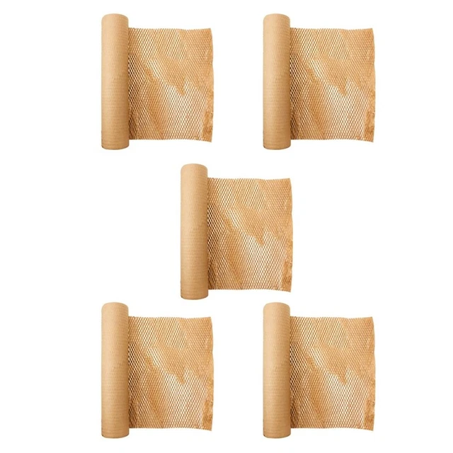 5 rotoli carta da imballaggio riciclata 12 x 33 piedi carta a nido d'ape ecologica per UmW5T9